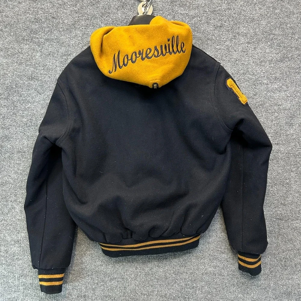 Vintage Holloway Varsity Jacket Men's Black Snap Long Sleeve Sports - Medium